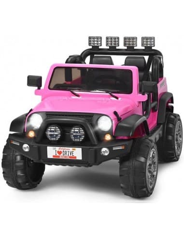Jeep Elbil til 2 børn 12V L123 cm - Rosa