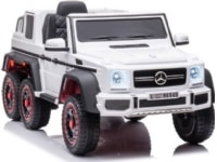Lean Cars Enkelt elbil til børn 6x6 Mercedes Benz G63, hvid