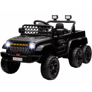 Elektrisk Jeep til børn 12V i metal og kunststof H65 x L122 x B62,5 cm - Sort