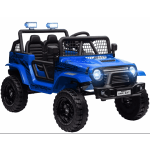 Elektrisk Jeep til børn 24V i metal og kunststof H68,5 x L109 x B67 cm - Sort/Blå