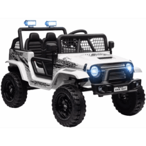Elektrisk Jeep til børn 24V i metal og kunststof H68,5 x L109 x B67 cm - Sort/Hvid