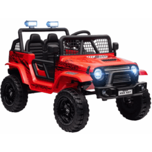 Elektrisk Jeep til børn 24V i metal og kunststof H68,5 x L109 x B67 cm - Sort/Rød