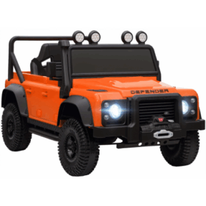 Elektrisk Land Rover til børn 12V i metal og kunststof H61 x L115 x B61 cm - Sort/Orange