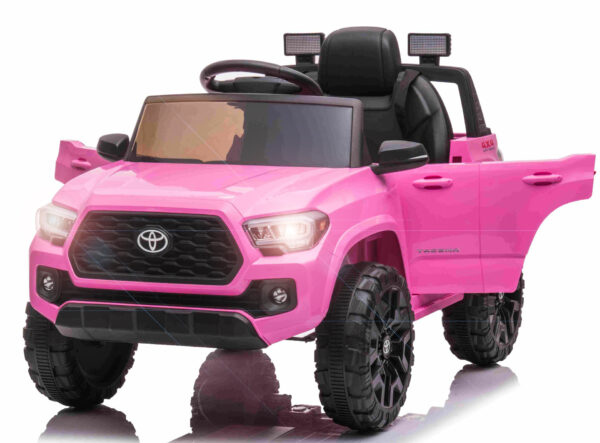Toyota Tacoma ELBil til børn m/Lithium + Læder og 2.4G, Pink