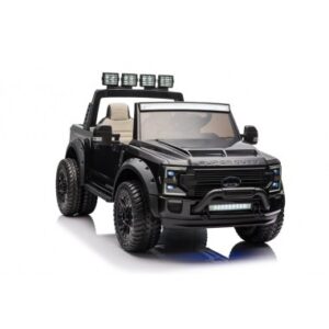 Elektrisk Ford Super Duty F450 til 2 børn 4x24V i metal og kunststof H75 x L128 x B82 cm - Sort