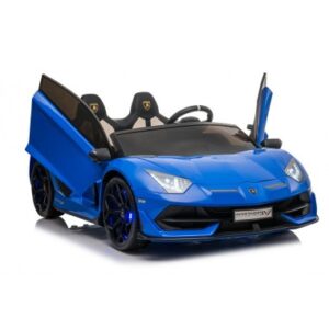 Elektrisk Lamborghini Aventador til 2 børn 4x12V i metal og kunststof H53,5 x L135 x B80 cm - Blå