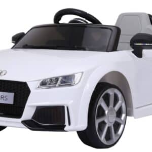 Audi TT RS ELBil til børn 12V m/2.4G+Gummihjul, Hvid