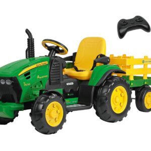 John Deere Ground Force EL Traktor m/anhænger+RC+Lithium 12V