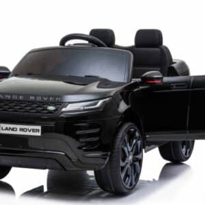 Range Rover Evoque Elbil til børn Sort m/Lithium + 4xMotor + Gummihjul