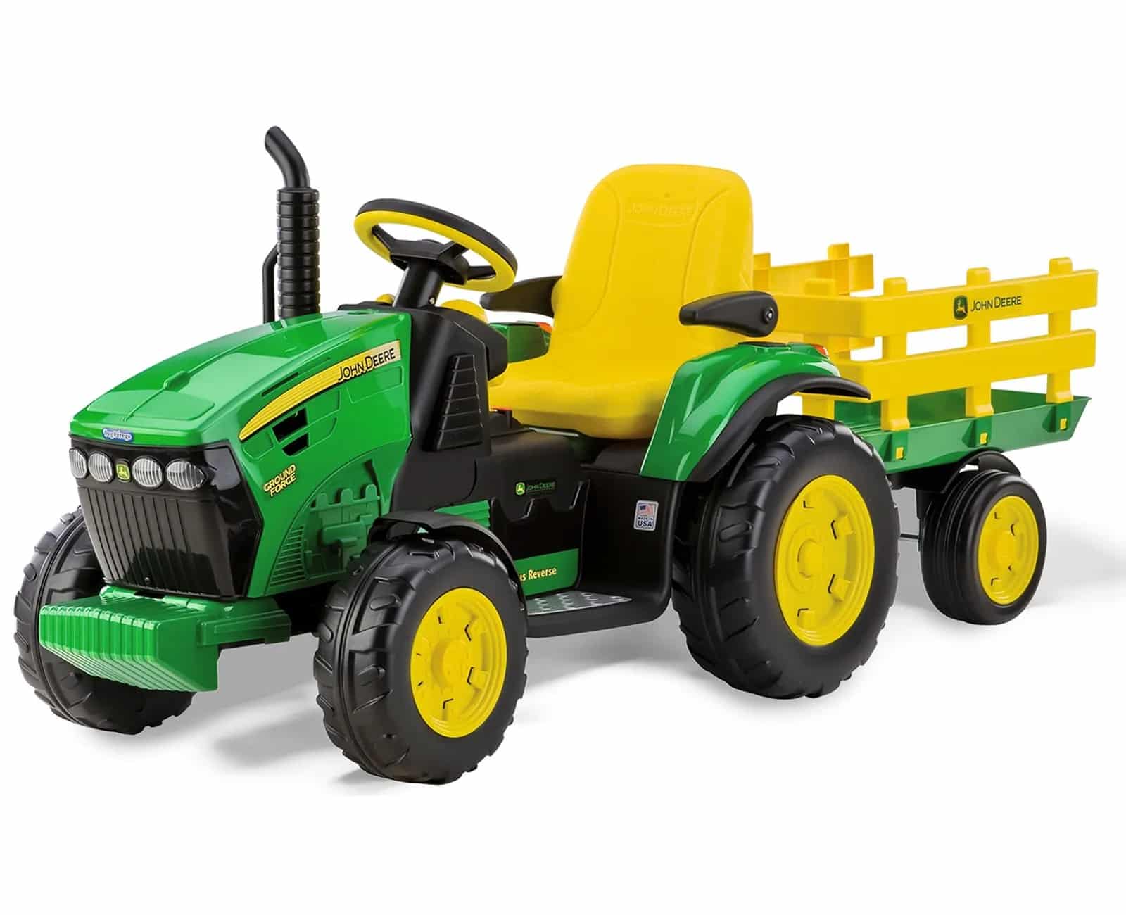 John Deere Ground Force EL Traktor med anhænger Lithium 12V