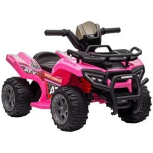Børne elektrisk quad 6V med fremadgående funktion, musik, elektrisk quad til børn 1,5-3 år, lyserød