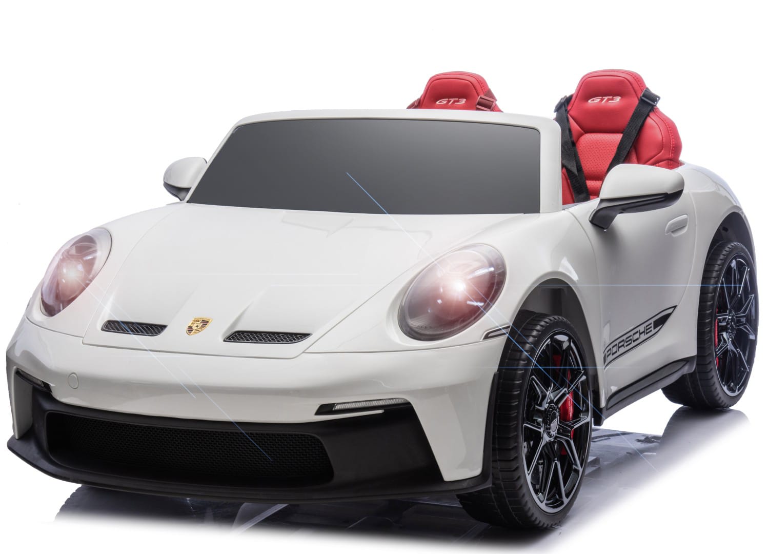 Porsche 911 GT3 Touring Elbil Til børn 21,6V m/Lithium, Gummihjul, Læder
