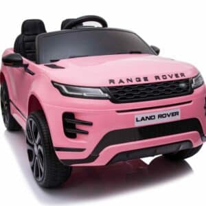 Range Rover Evoque Elbil til børn Pink m/Lithium + 4xMotor + Gummihjul
